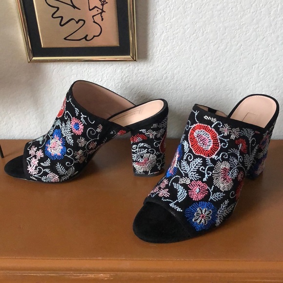 Avec Les Filles by Joyce Azria Shoes - Alec Les Filles by Joyce Azria Embroidered Mules 9